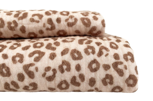 Hydrofiele doek XL Panterprint cacao