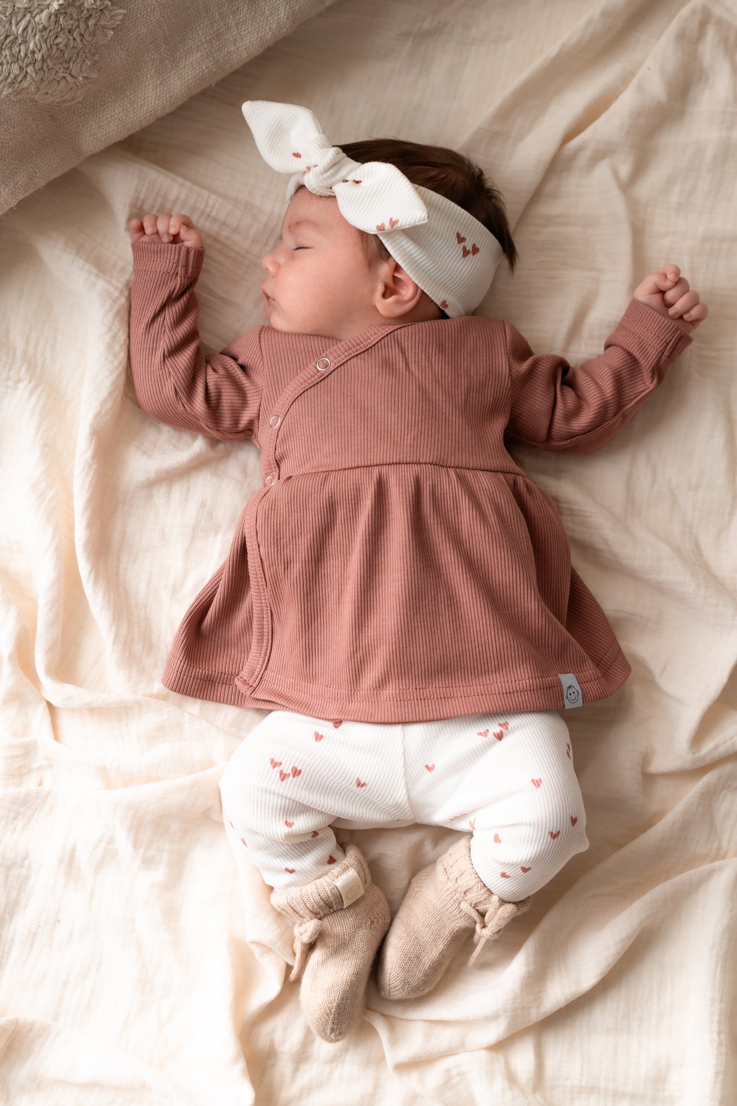 Babyjurkje Klei roze (rib)