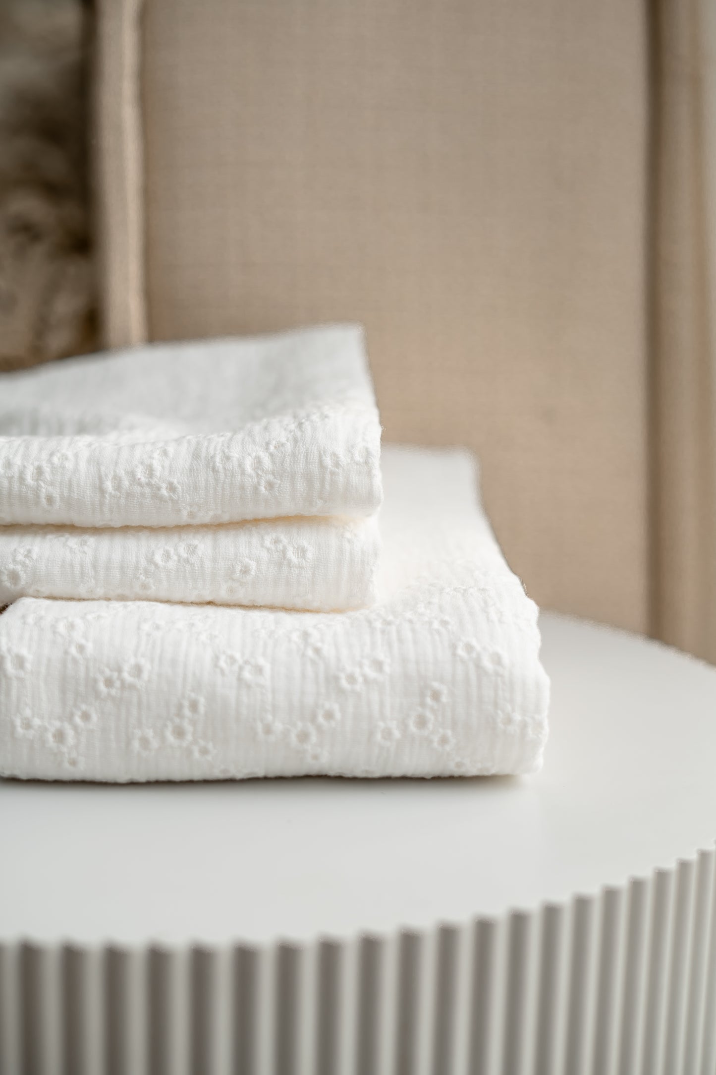 Hydrofiele doek XL Embroidery ecru