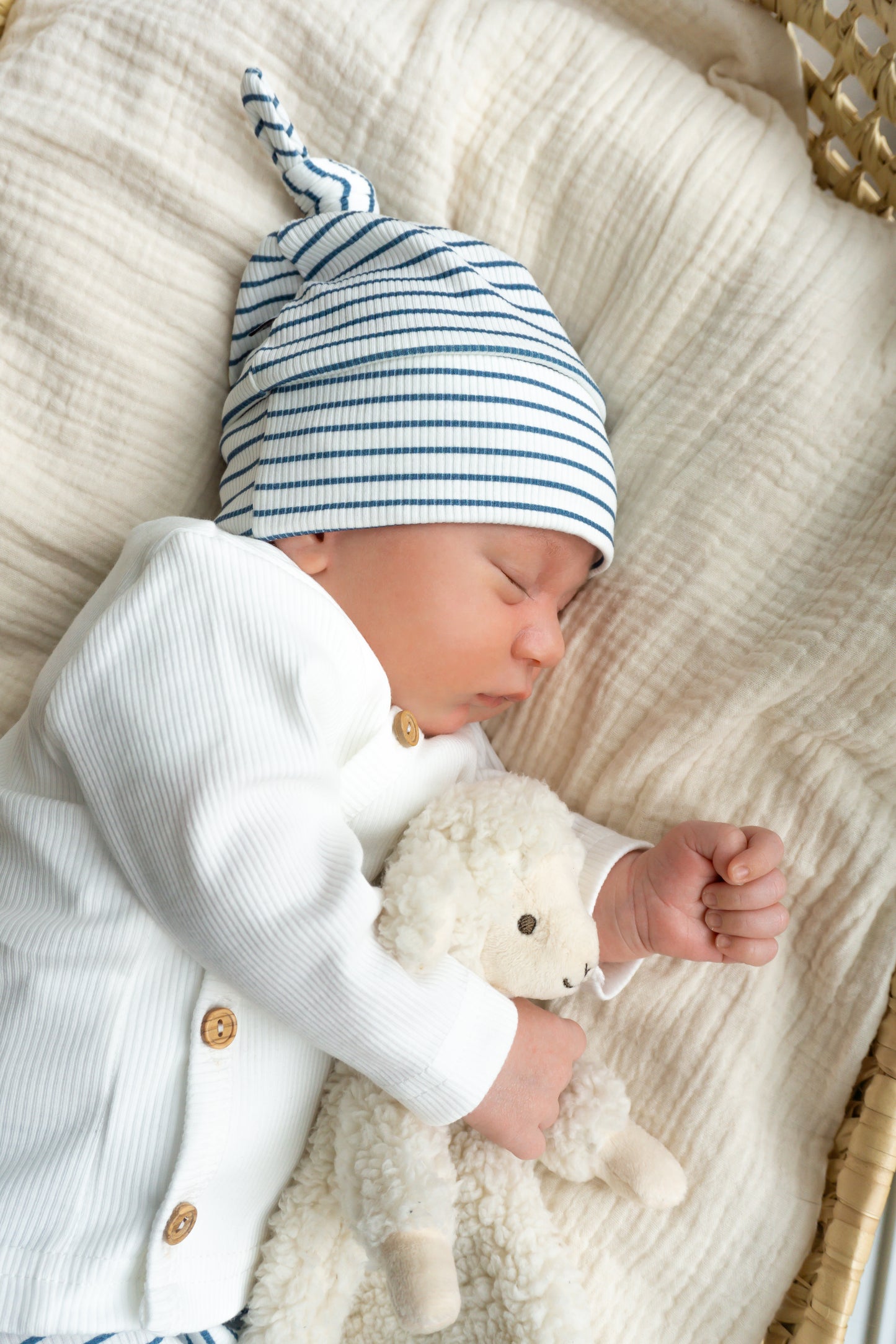 Overslagshirtje buttons Ecru (rib)