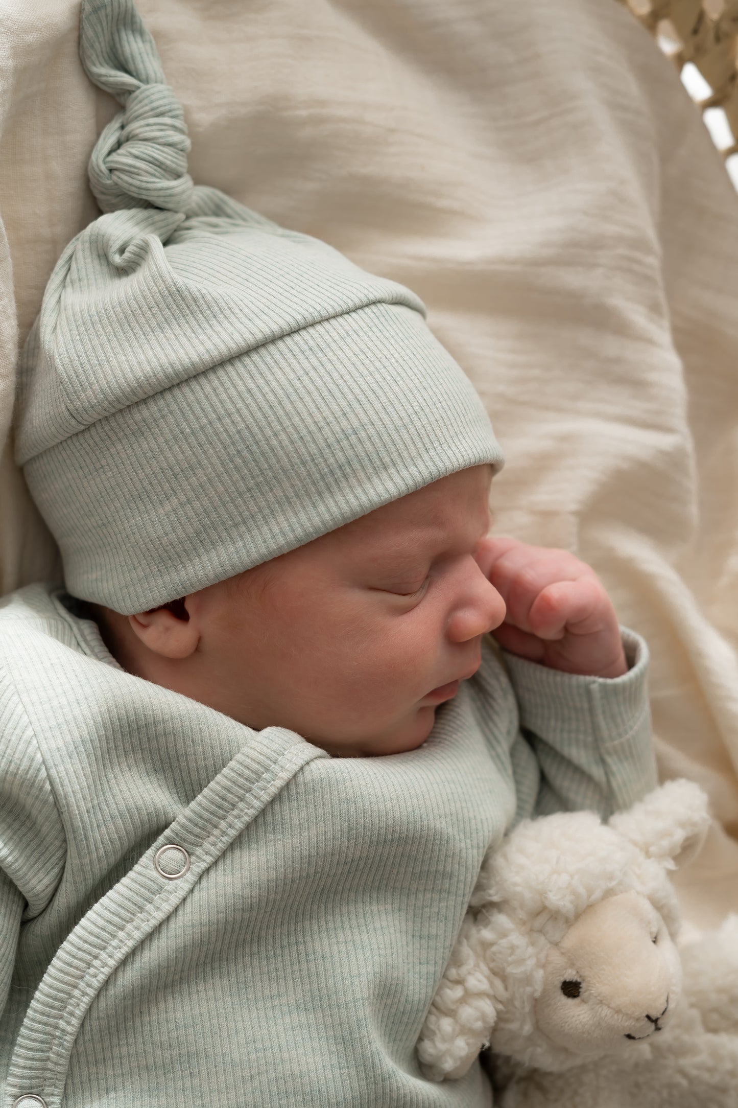 Boxpakje Lichtgroen melange (rib)