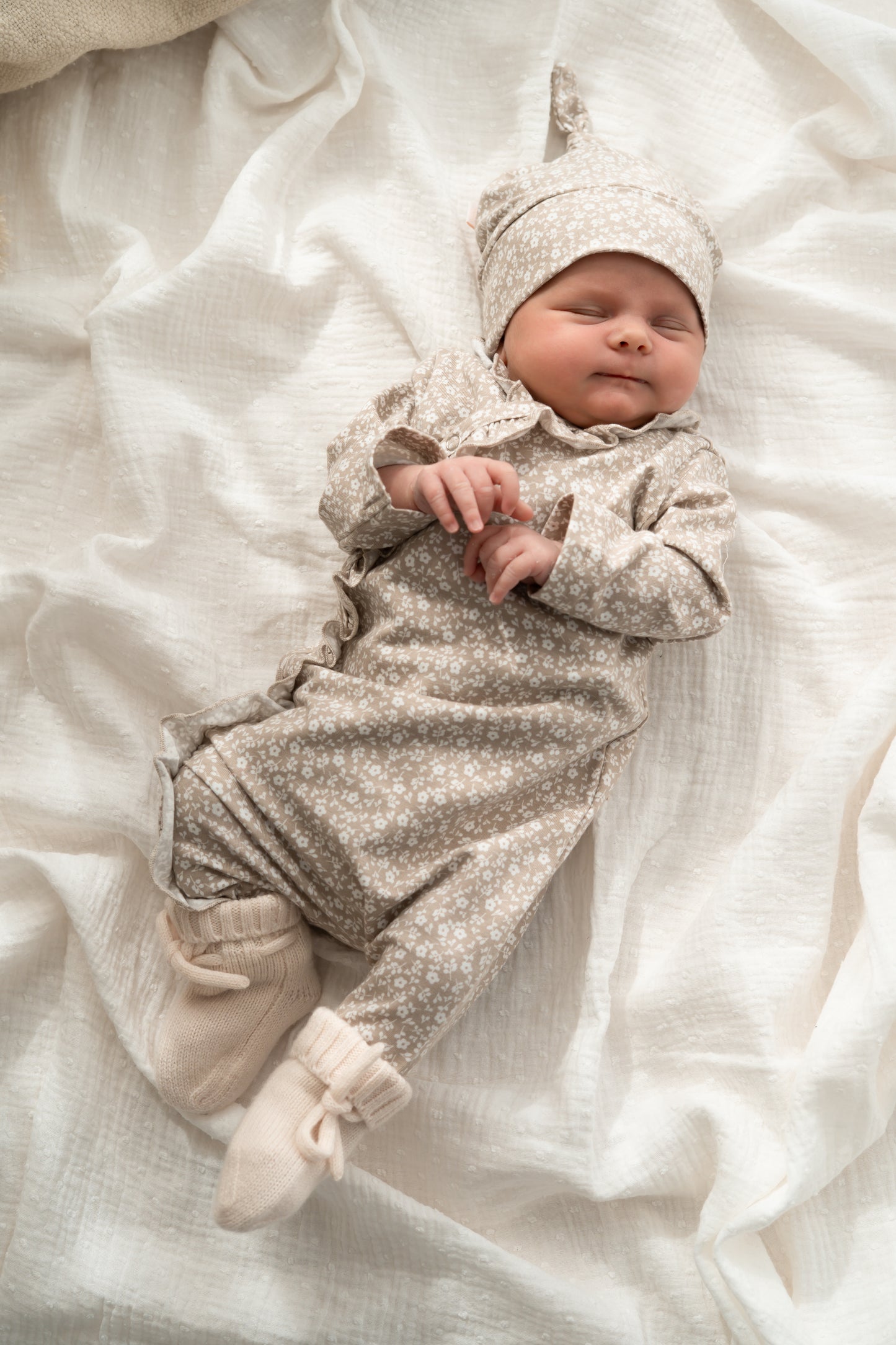 Boxpakje Ruffle Bloemen taupe