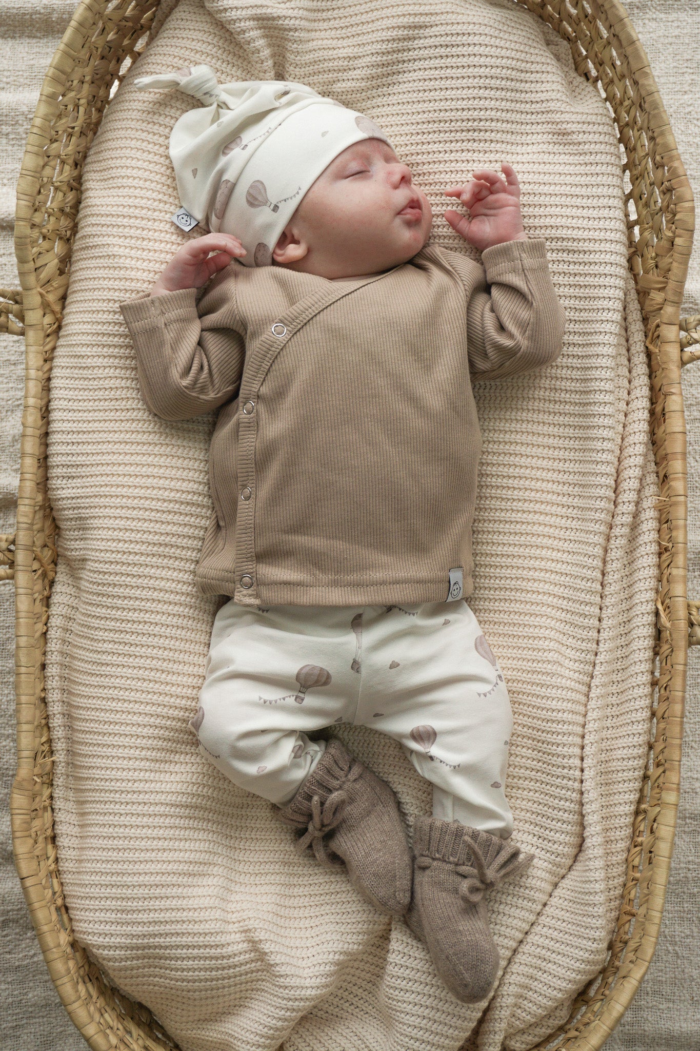 Overslagshirtje Donker Beige (rib)