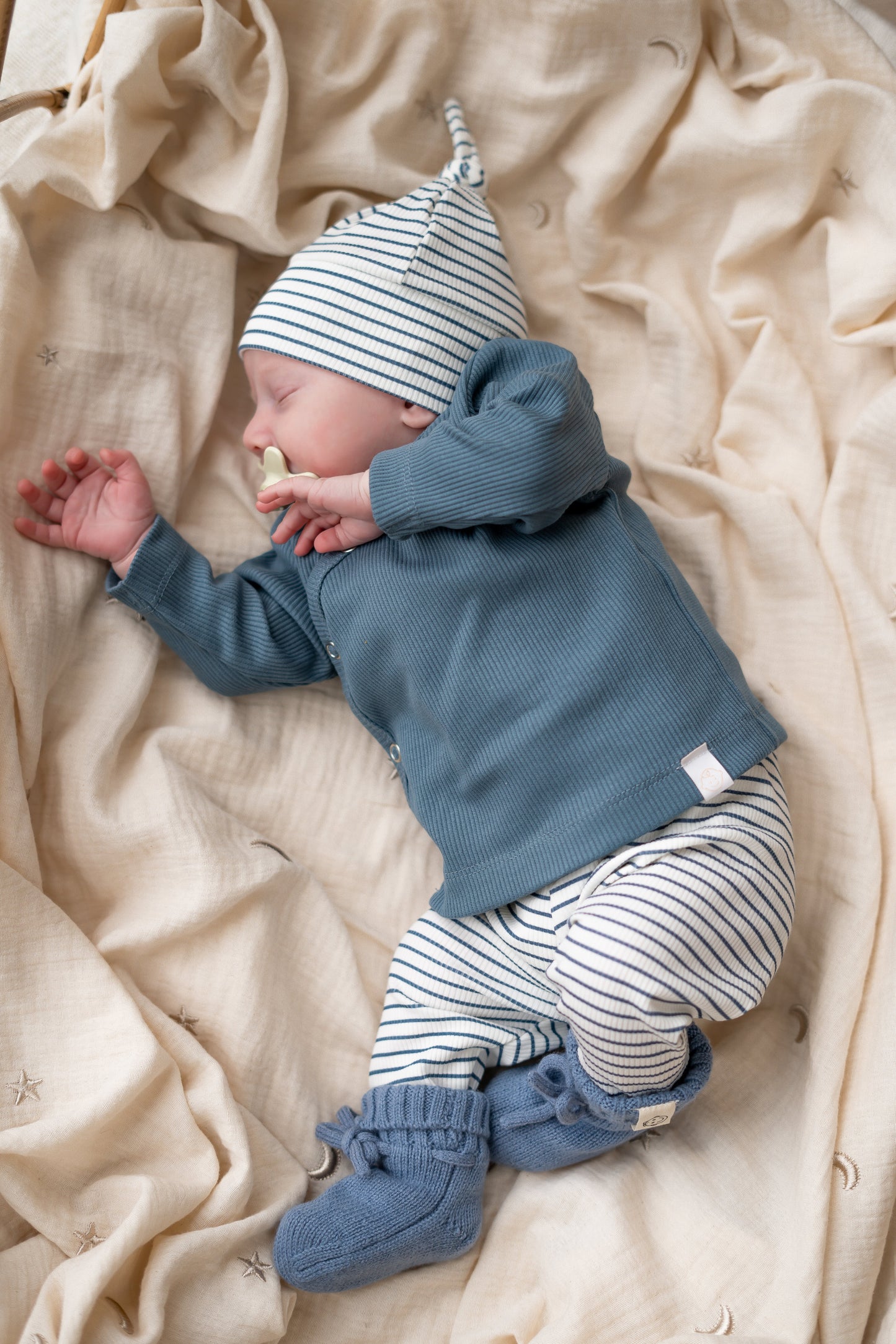 Babysokjes Blauw (Merinowol)