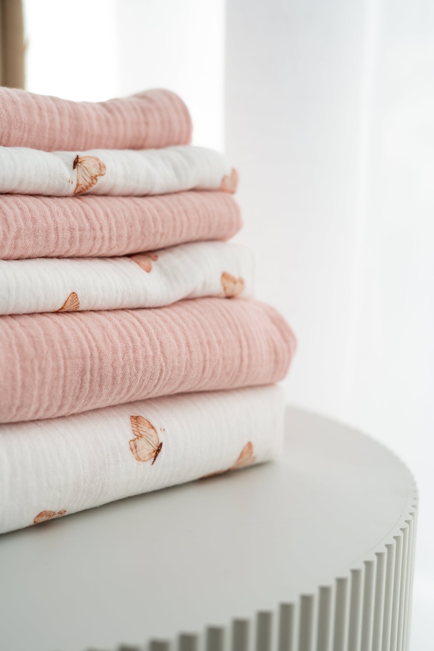 Hydrofiele doek Vlinders roze