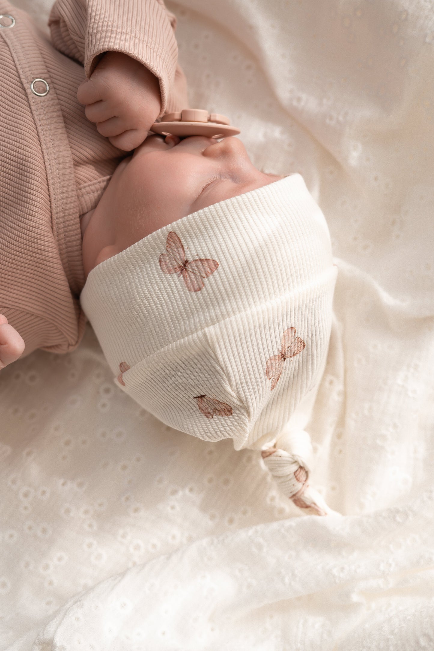 Prematuur mutsje Vlinders (rib)