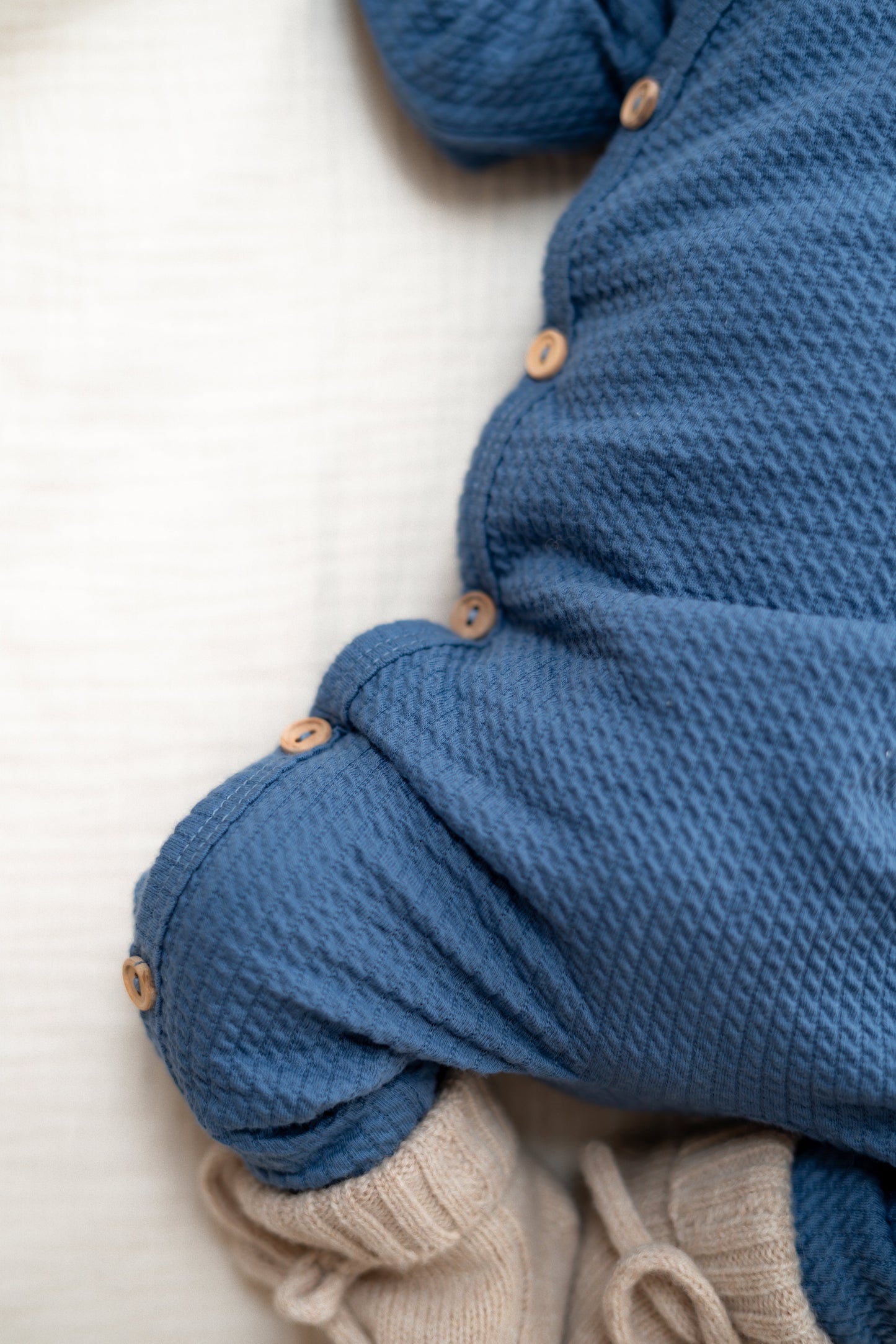 Boxpakje buttons Denim blauw (cable)