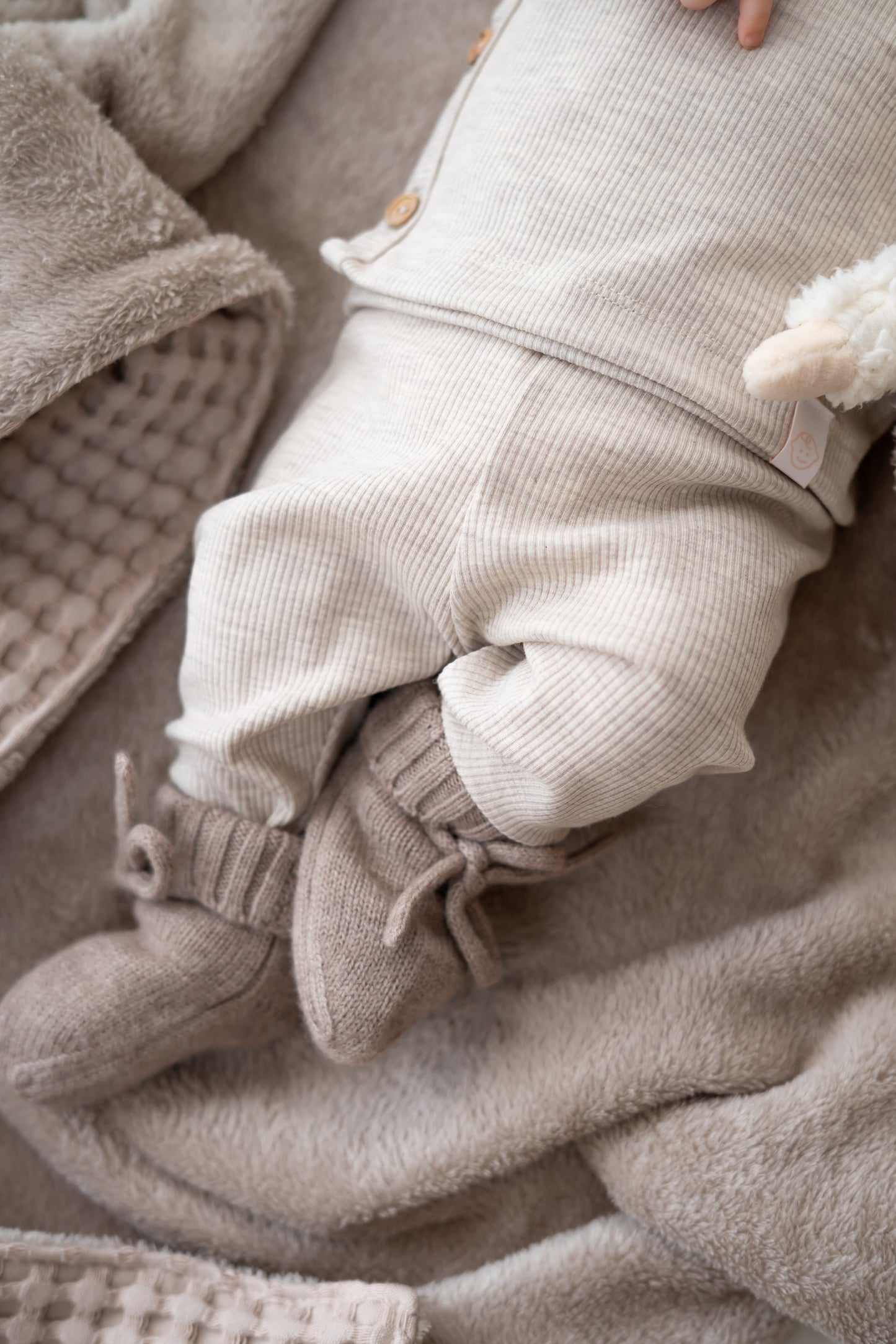 Broekje Beige melange (rib)