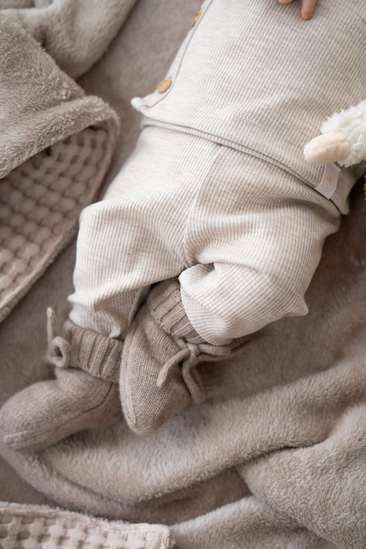 Broekje Beige melange (rib)