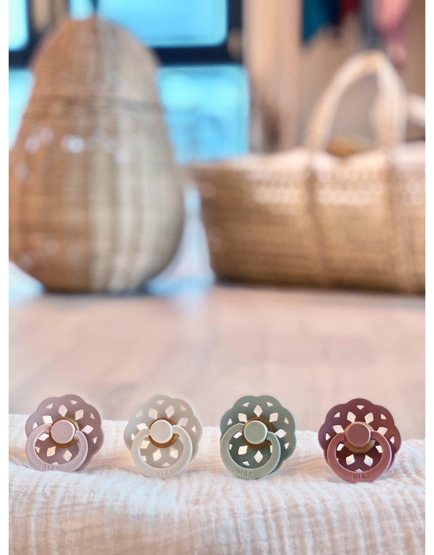 Fopspeen BIBS Boheme Woodchuck/Blush (2-pak)