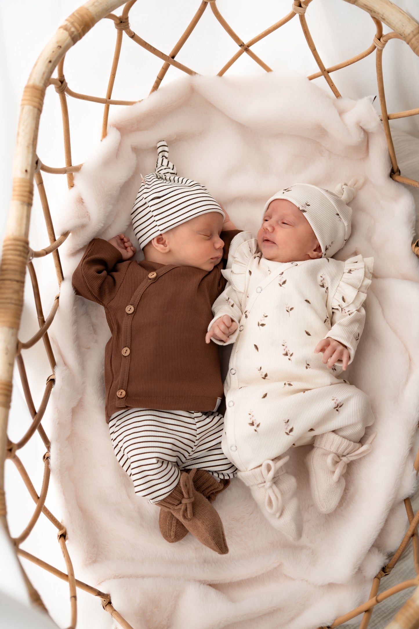 Boxpakje Dubbele ruffle Roze bloem (rib)