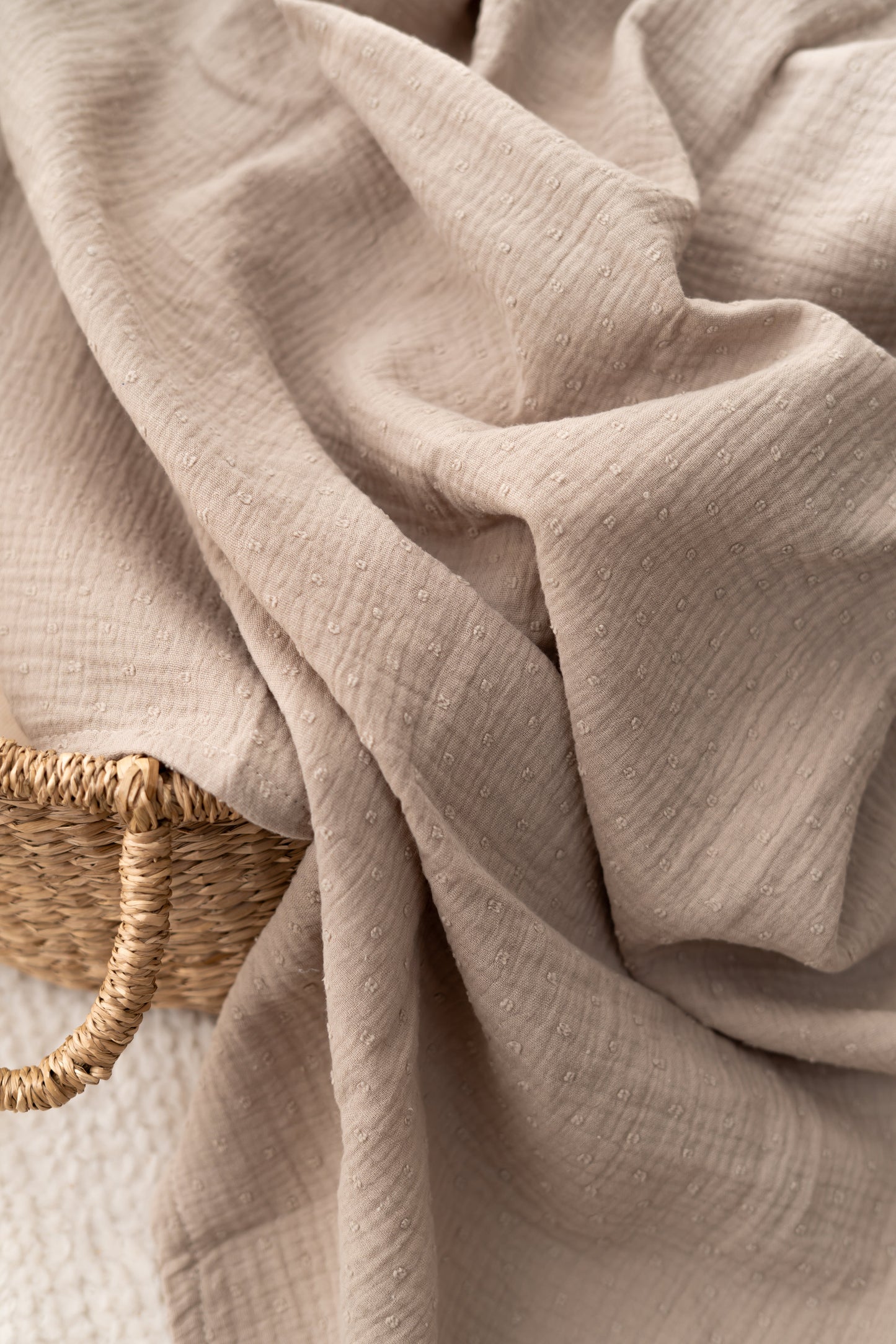 Hydrofiele doek XL Taupe dots