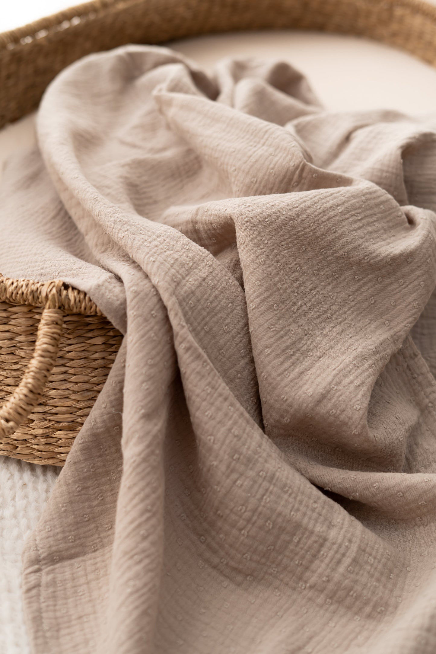 Hydrofiele doek XL Taupe dots