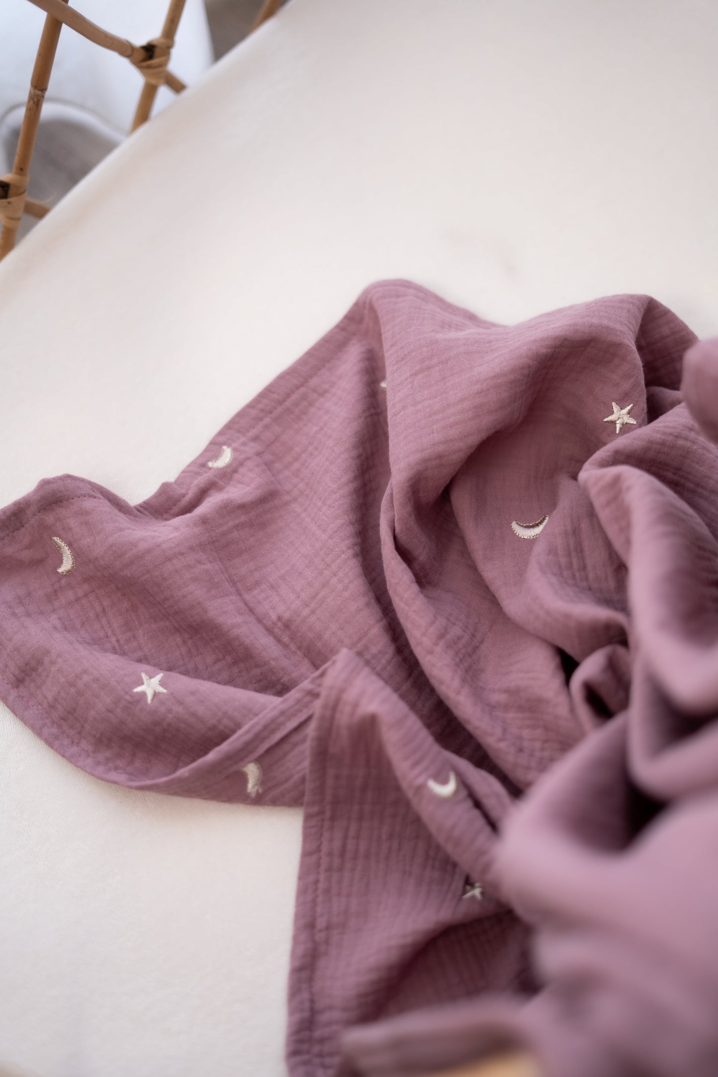Hydrofiele doek XL Maan en sterren Mauve