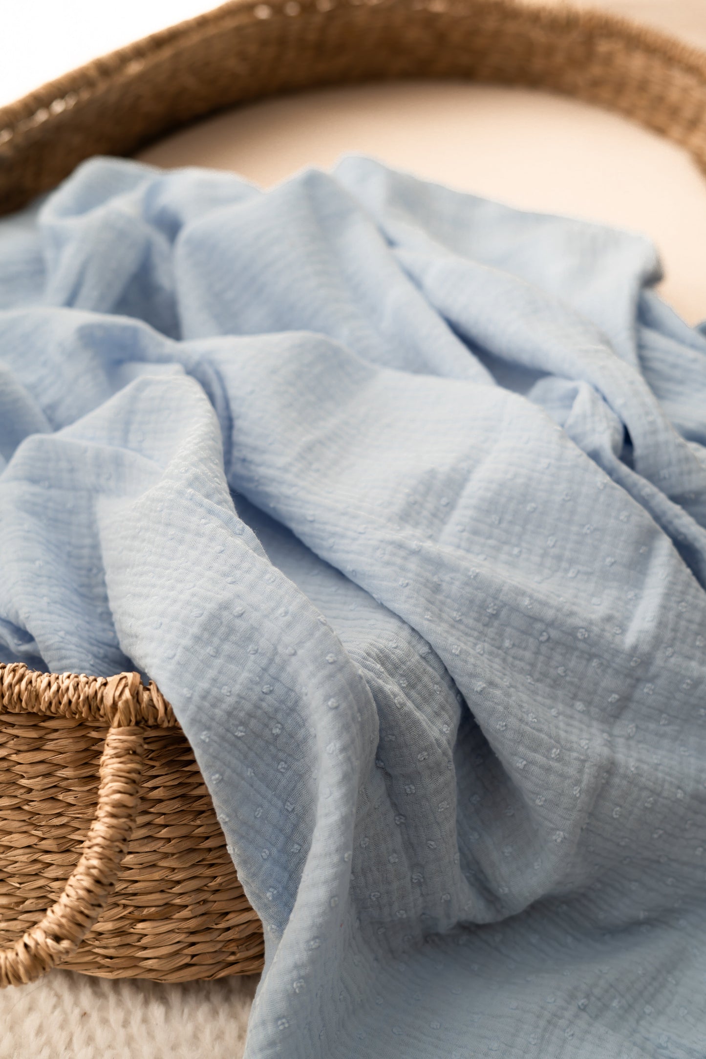 Hydrofiele doek XL Lichtblauw dots