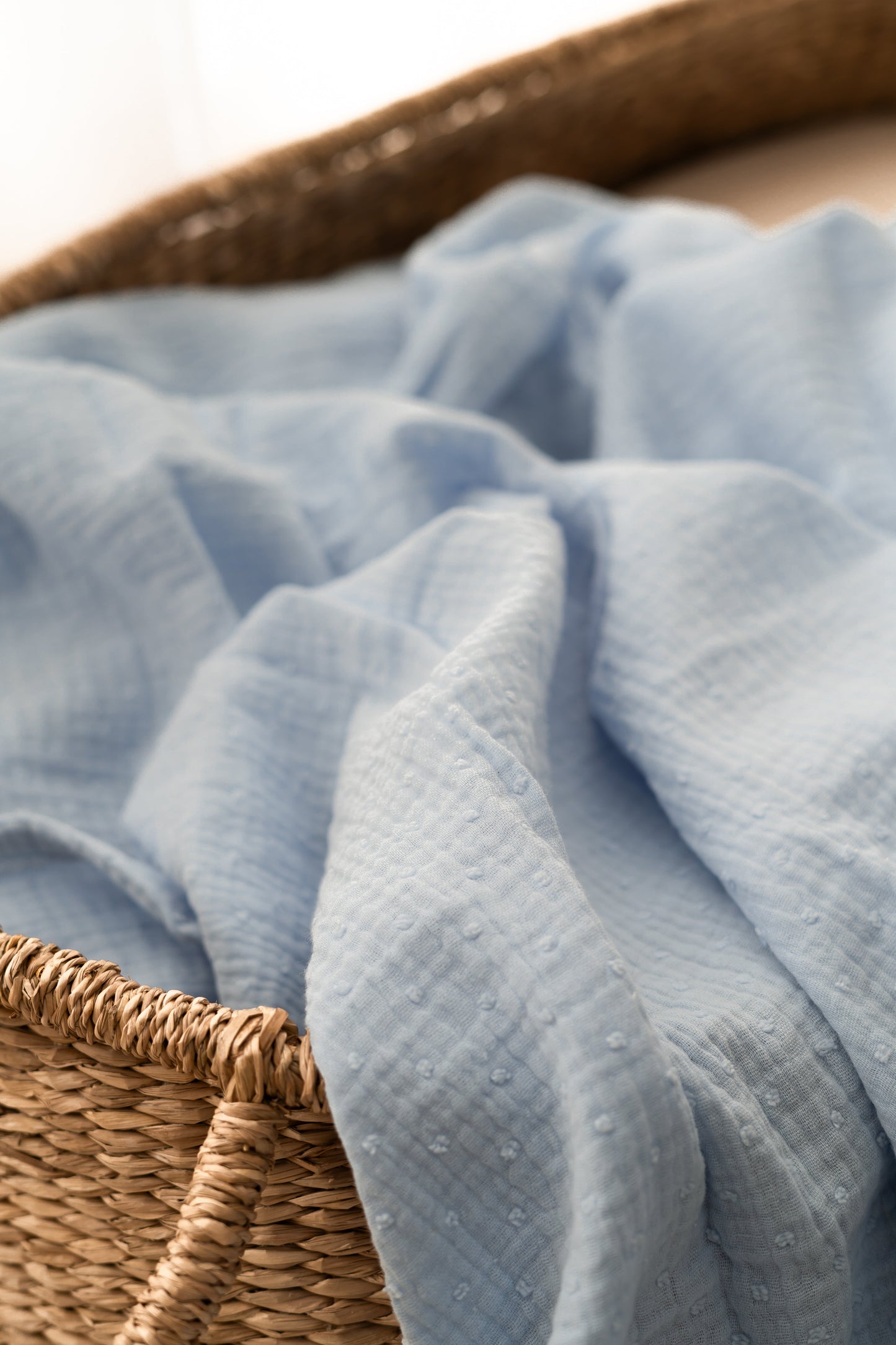 Hydrofiele doek XL Lichtblauw dots