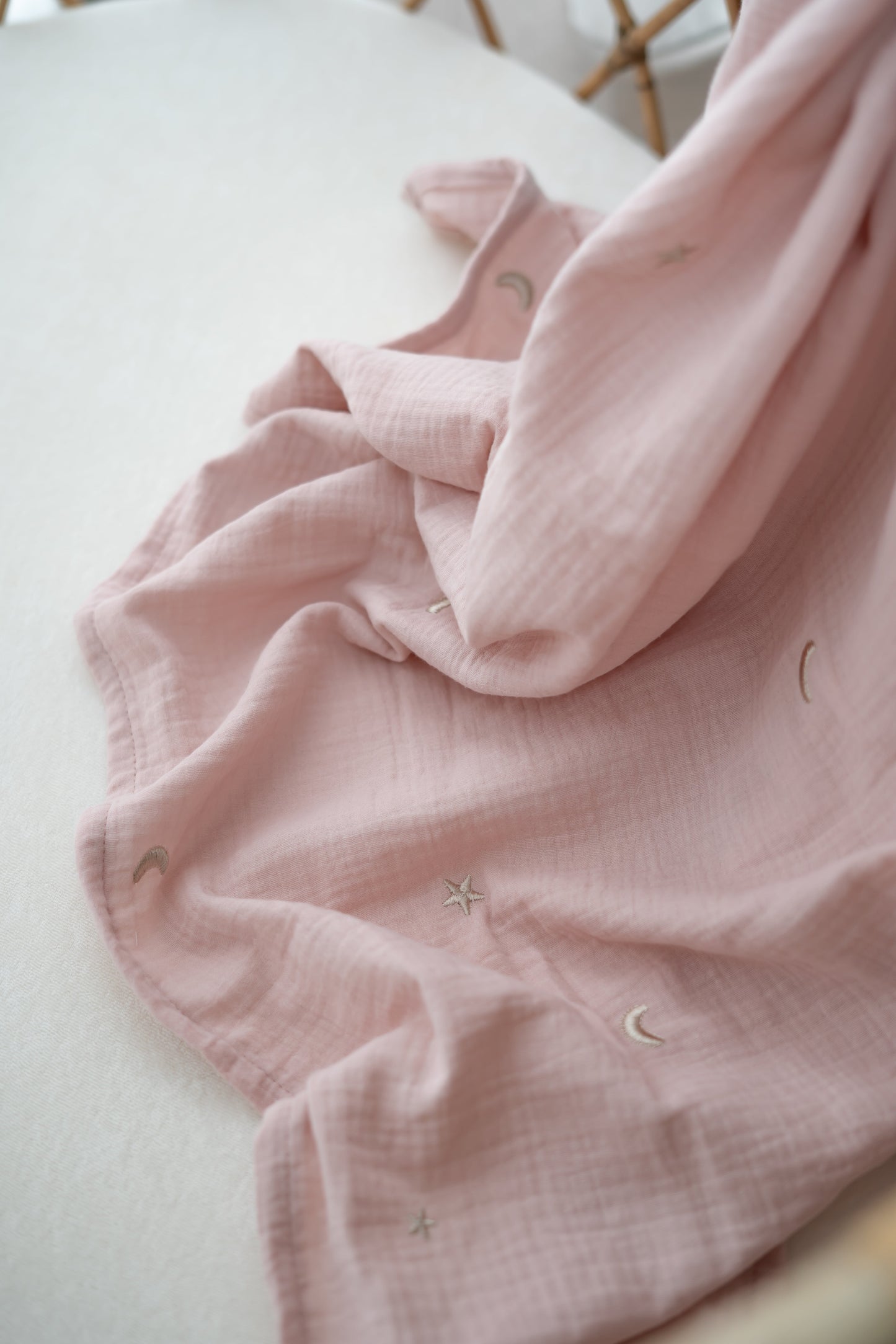 Hydrofiele doek XL Maan en sterren Roze