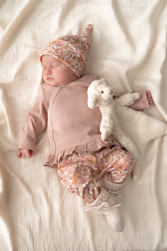 Newborn set Pastel weidebloem (rib)