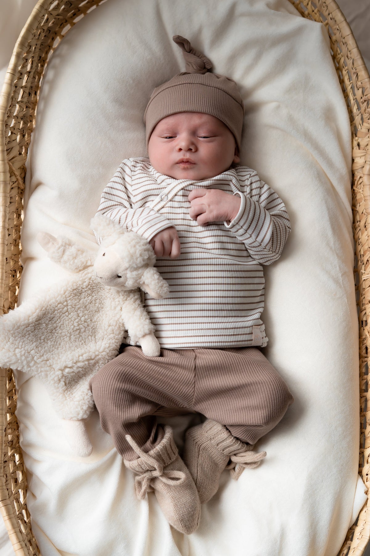 Prematuur broekje Taupe (rib)