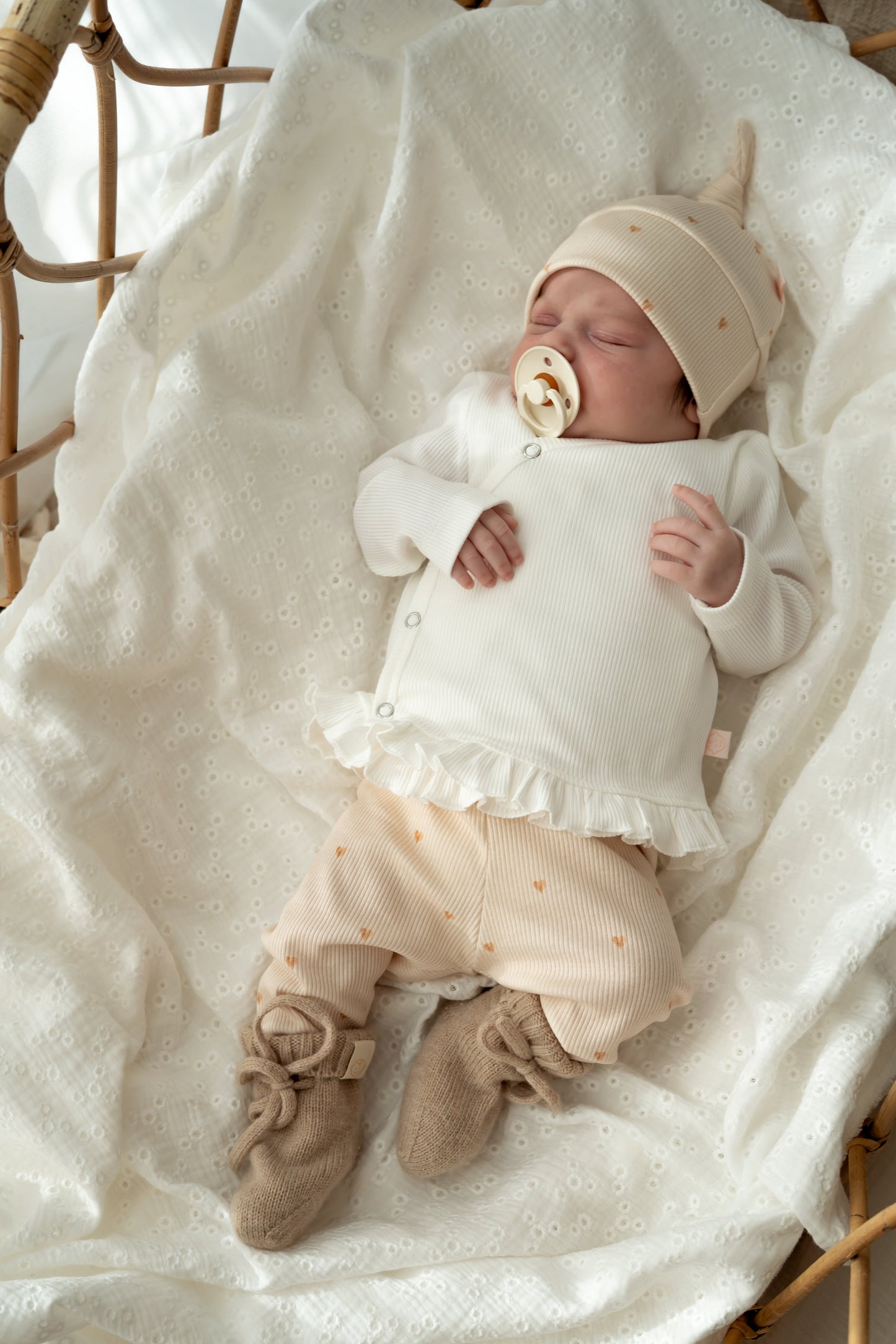 Newborn set Vanille (rib)