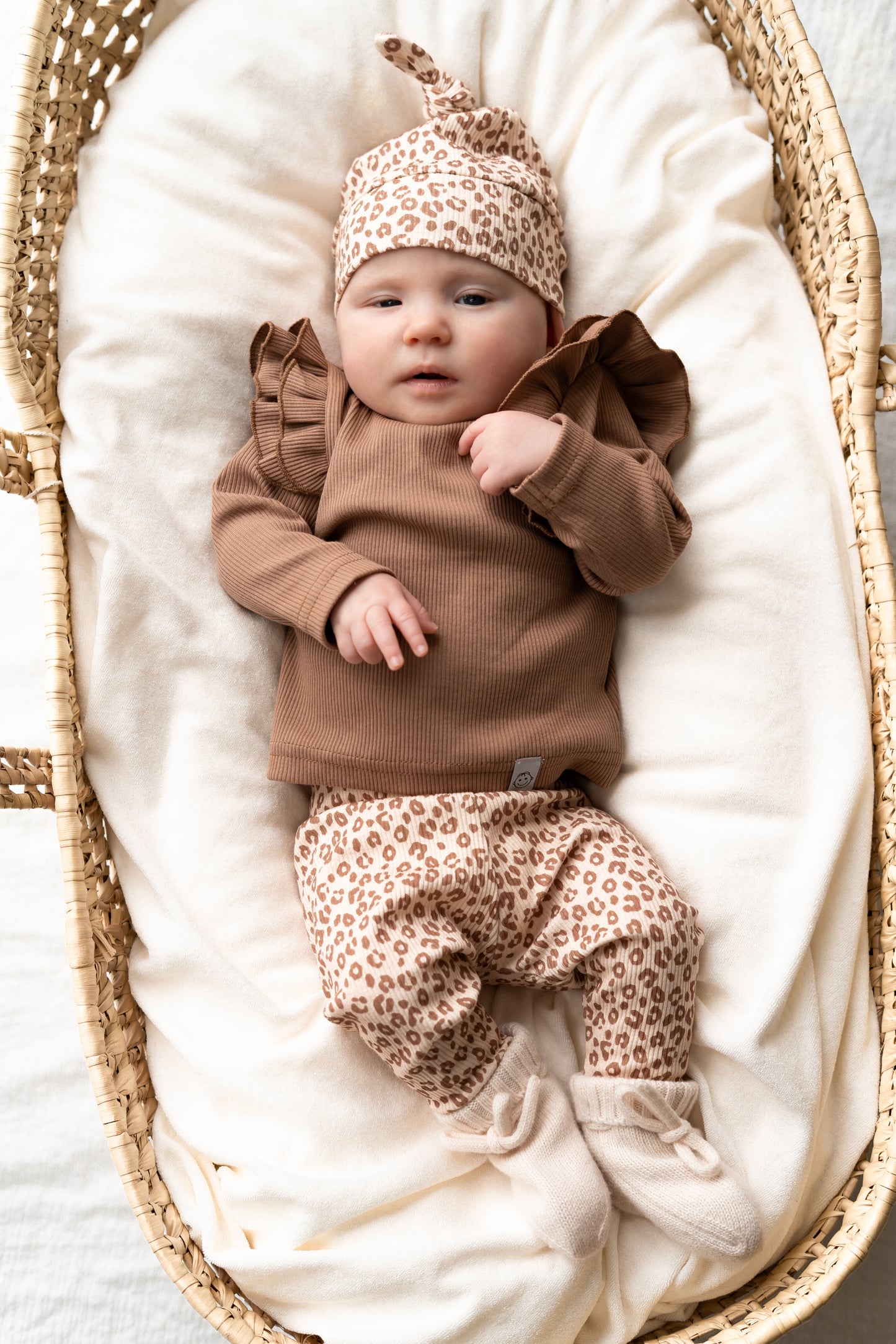 Mutsje Panterprint cacao (rib)