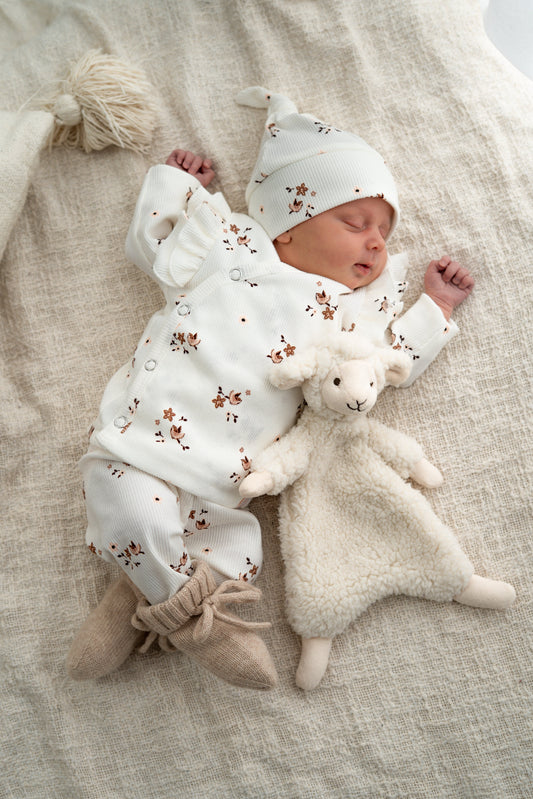 Newborn set Vogeltjes (rib) broek + muts