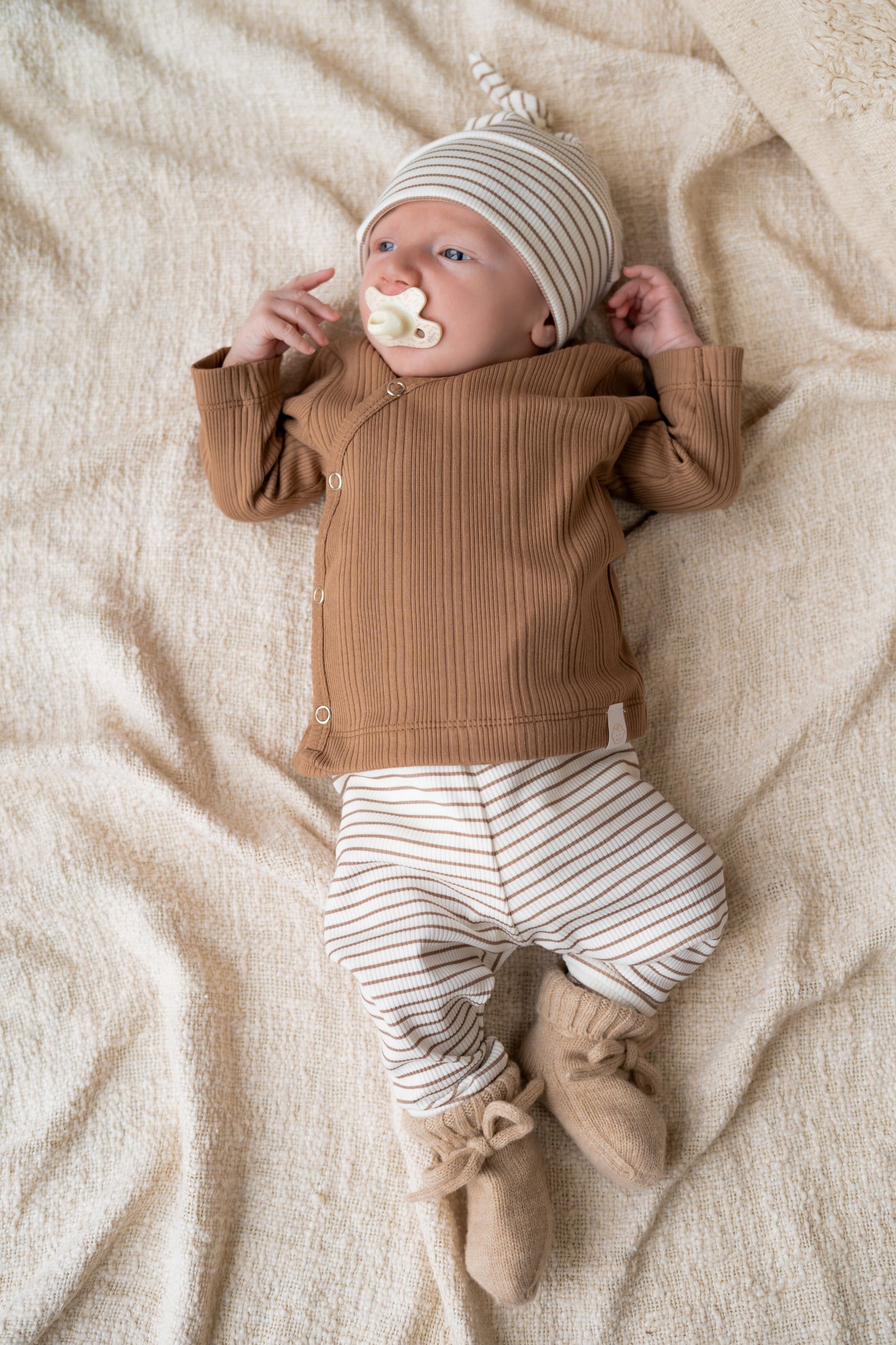 Overslagshirtje Cacao (ongelijke rib)