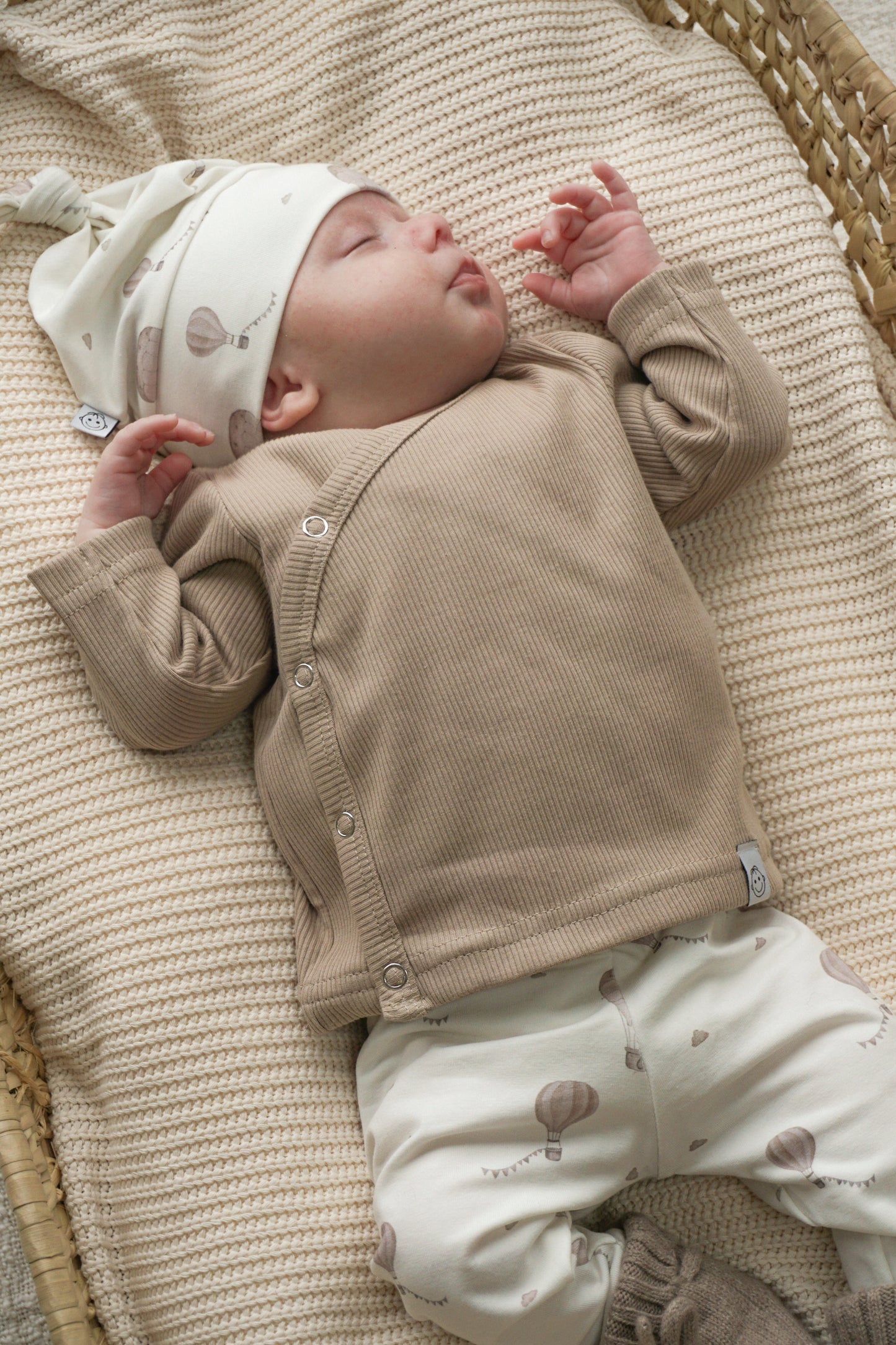 Overslagshirtje Donker Beige (rib)