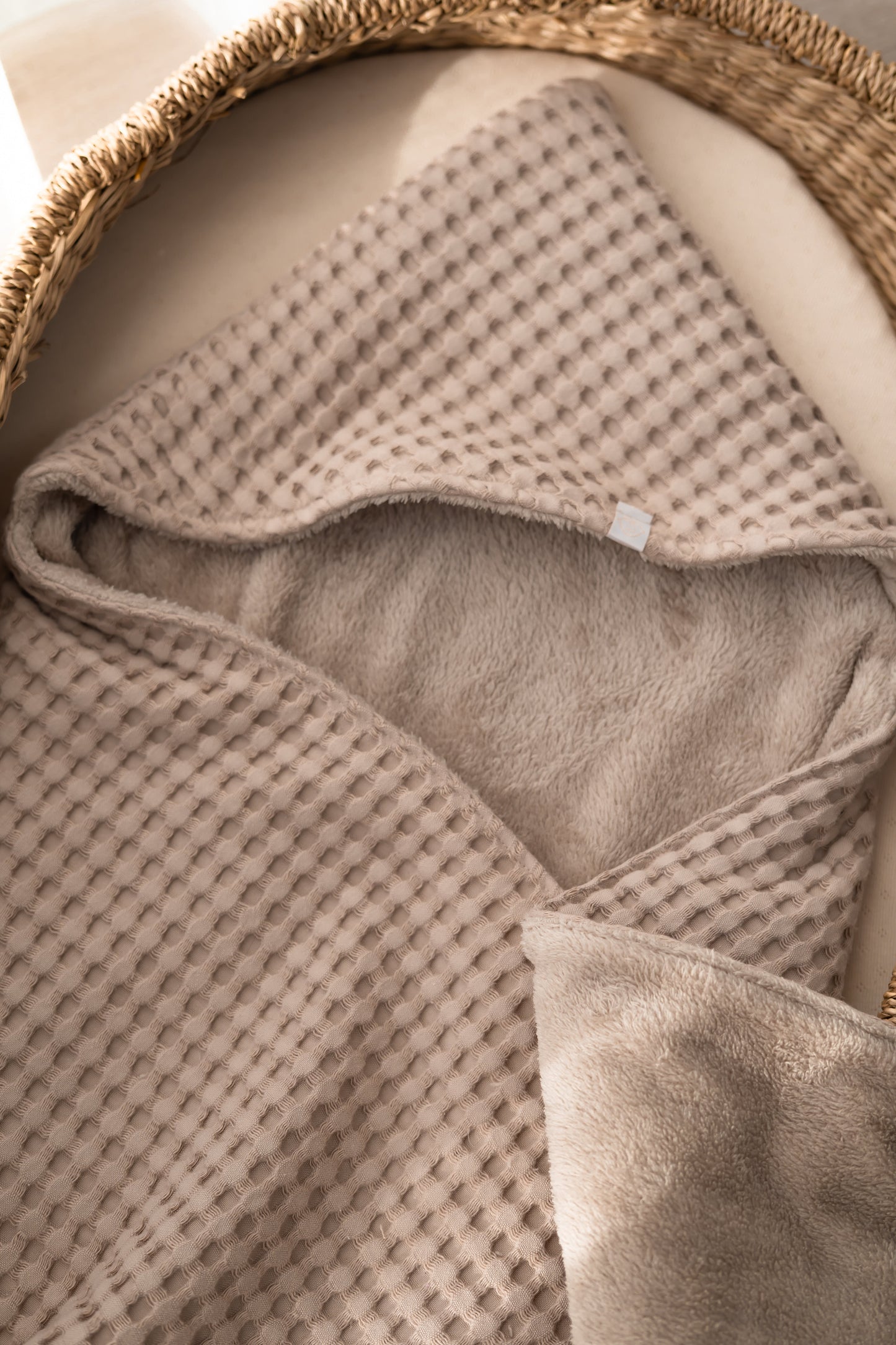 Wikkeldoek wafel Taupe (teddy)
