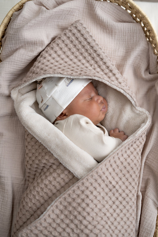 Wikkeldoek wafel Taupe (bamboe)