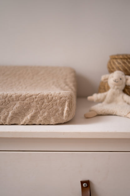 Aankleedkussenhoes Panterprint Beige (Badstof)
