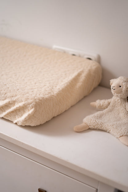 Aankleedkussenhoes Panterprint Naturel (Badstof)