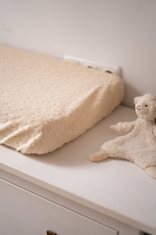 Aankleedkussenhoes Panterprint Naturel (Badstof)