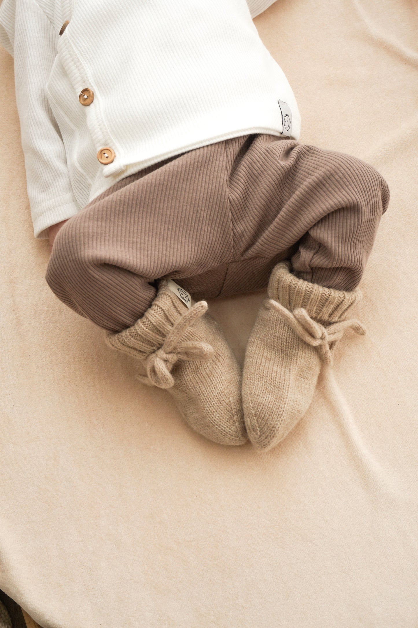 Broekje Taupe (rib)