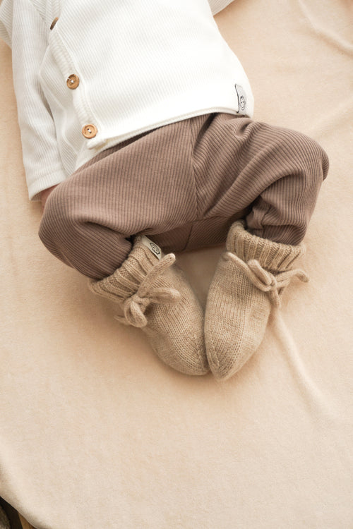 Broekje Taupe (rib)