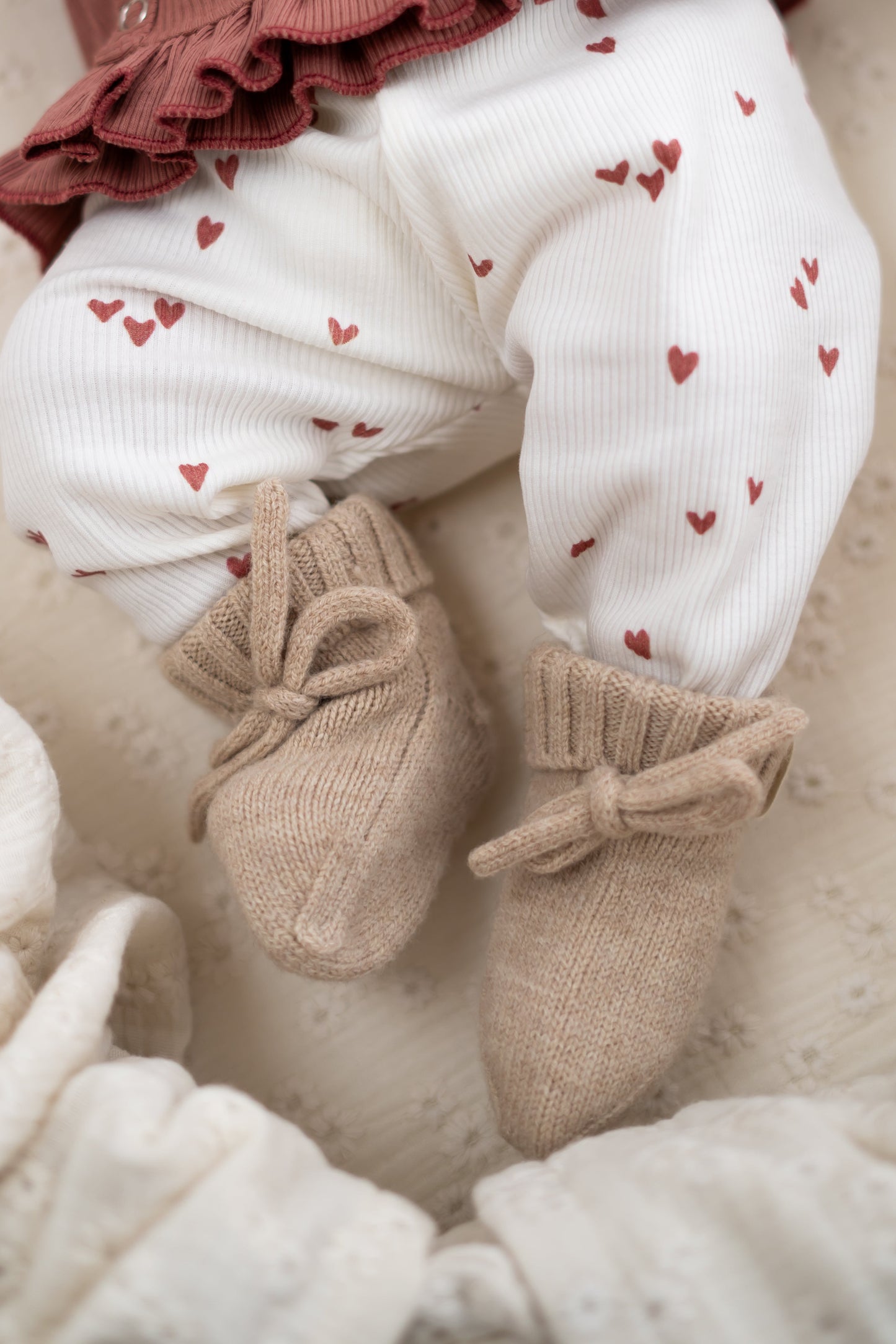 Babysokjes Beige (Merinowol)