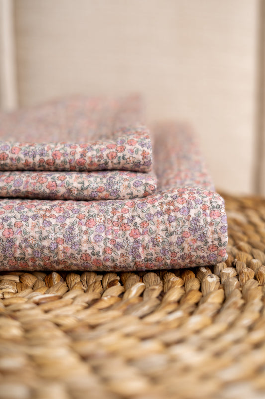 Hydrofiele doek Bloemen klei roze