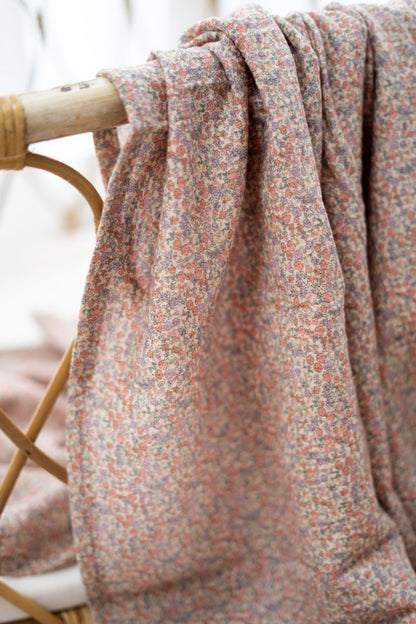 Hydrofiele doek XL Bloemen klei roze