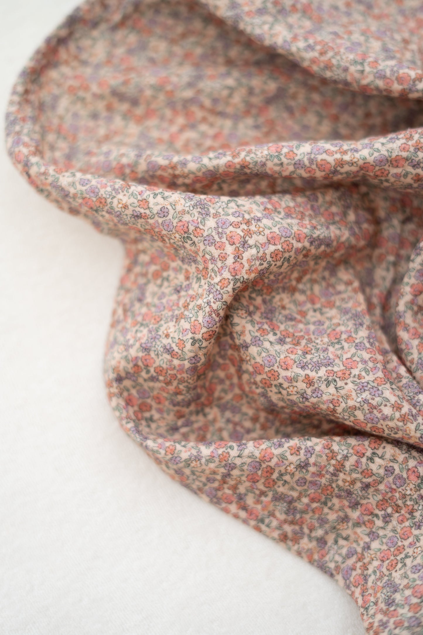 Hydrofiele doek XL Bloemen klei roze