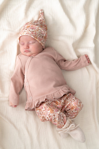 Newborn set Pastel weidebloem (rib)