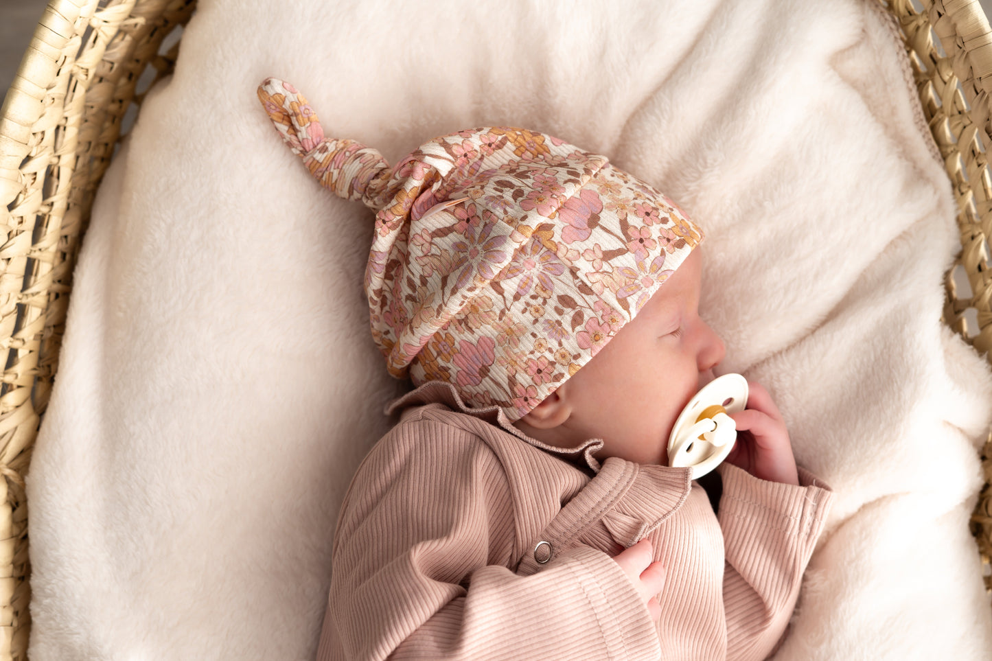 Newborn set Pastel weidebloem (rib)