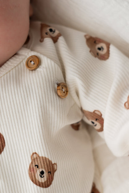 Romper buttons beertjes (rib)