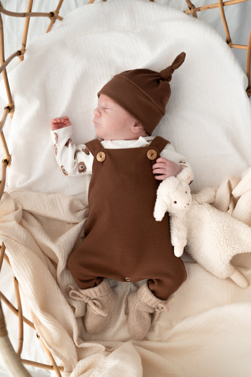 Tuinbroekje Bruin (rib)