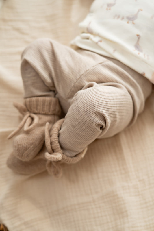 Broekje Beige melange (rib)