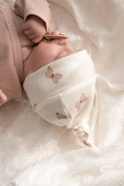 Prematuur mutsje Vlinders (rib)