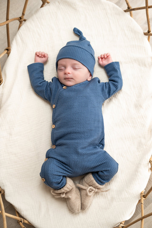 Boxpakje buttons Denim blauw (cable)