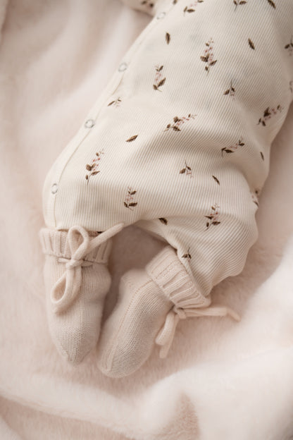 Boxpakje Dubbele ruffle Roze bloem (rib)