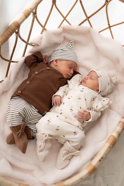 Boxpakje Dubbele ruffle Roze bloem (rib)