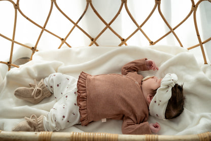 Haarbandje knoop Romantic rose (rib)