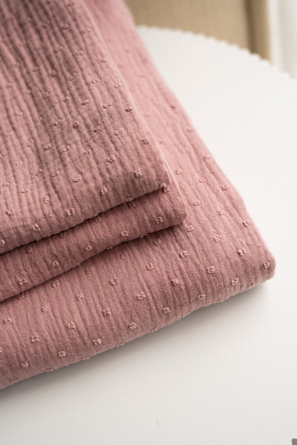 Hydrofiele doek Klei roze dots